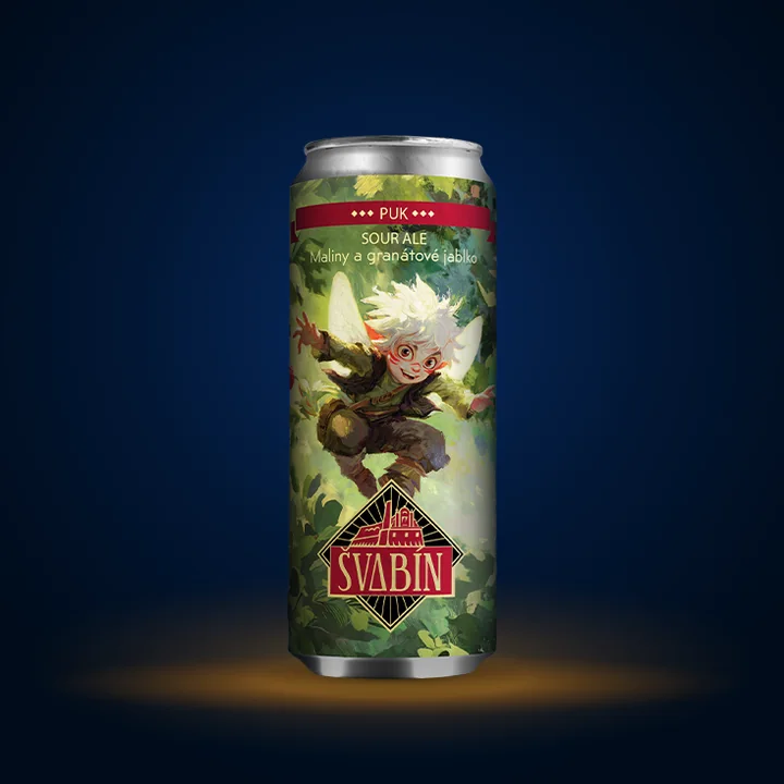 Puk, Sour Ale 11° · malina a granátové jablko, 6 plechovek