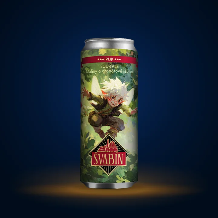 Puk — Sour Ale 11° · malina a granátové jablko — 6 plechovek