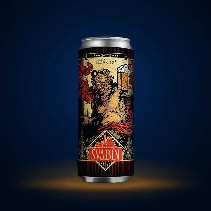 Satyr — Světlý ležák 12° — 6 plechovek